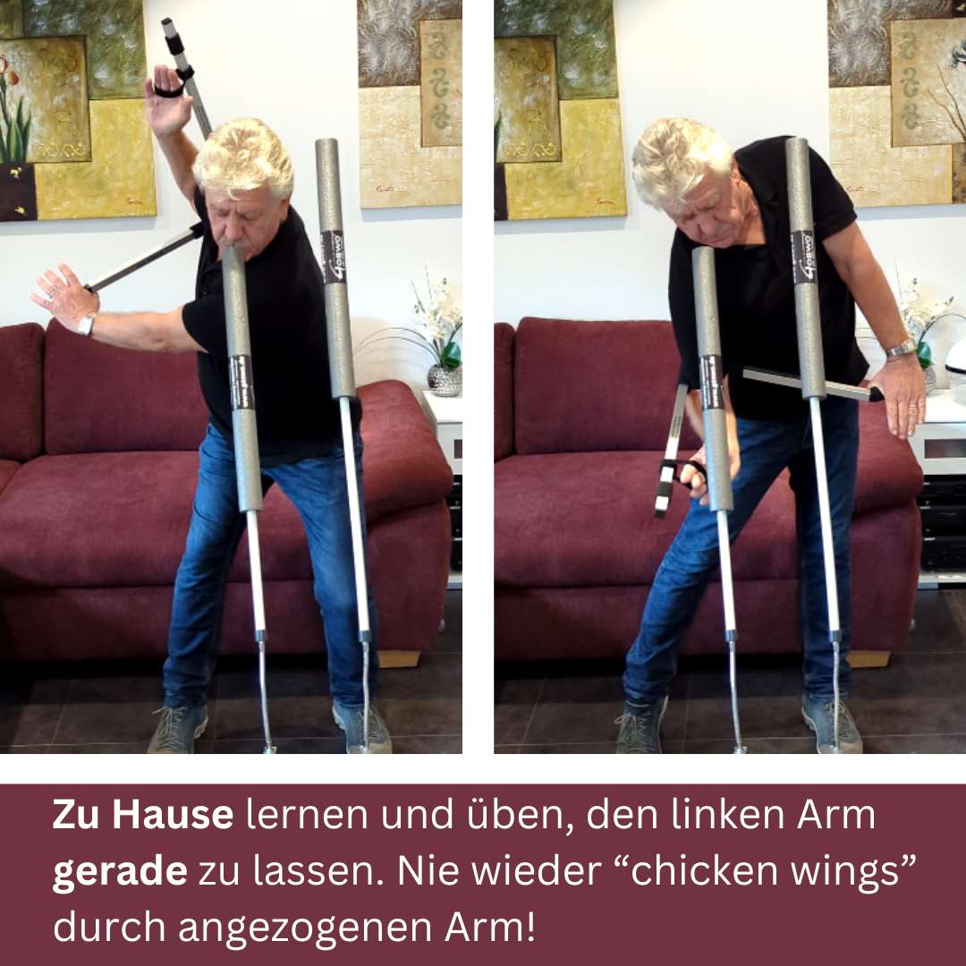 Dehnen mit geradem linken Arm