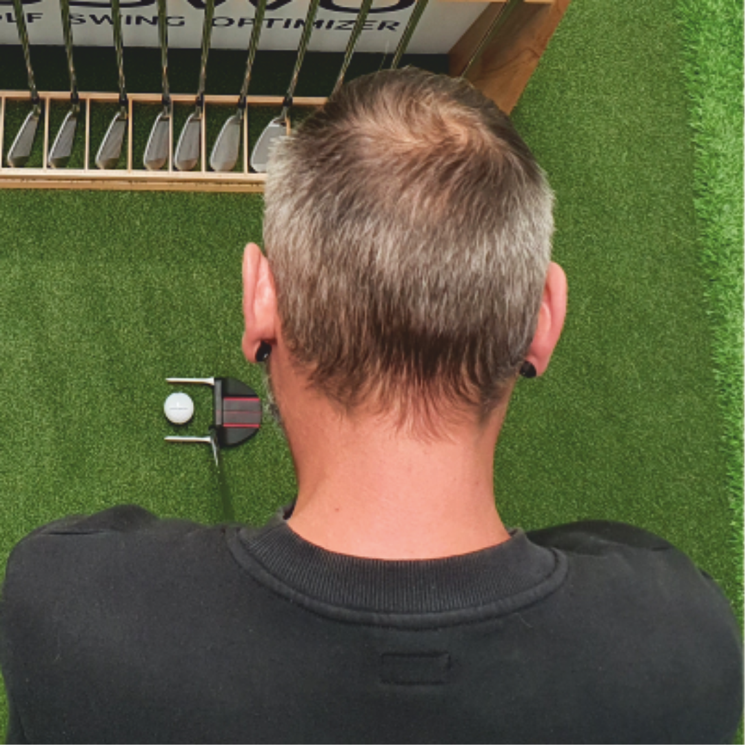 Die Zielhilfe für das Putt-Training.