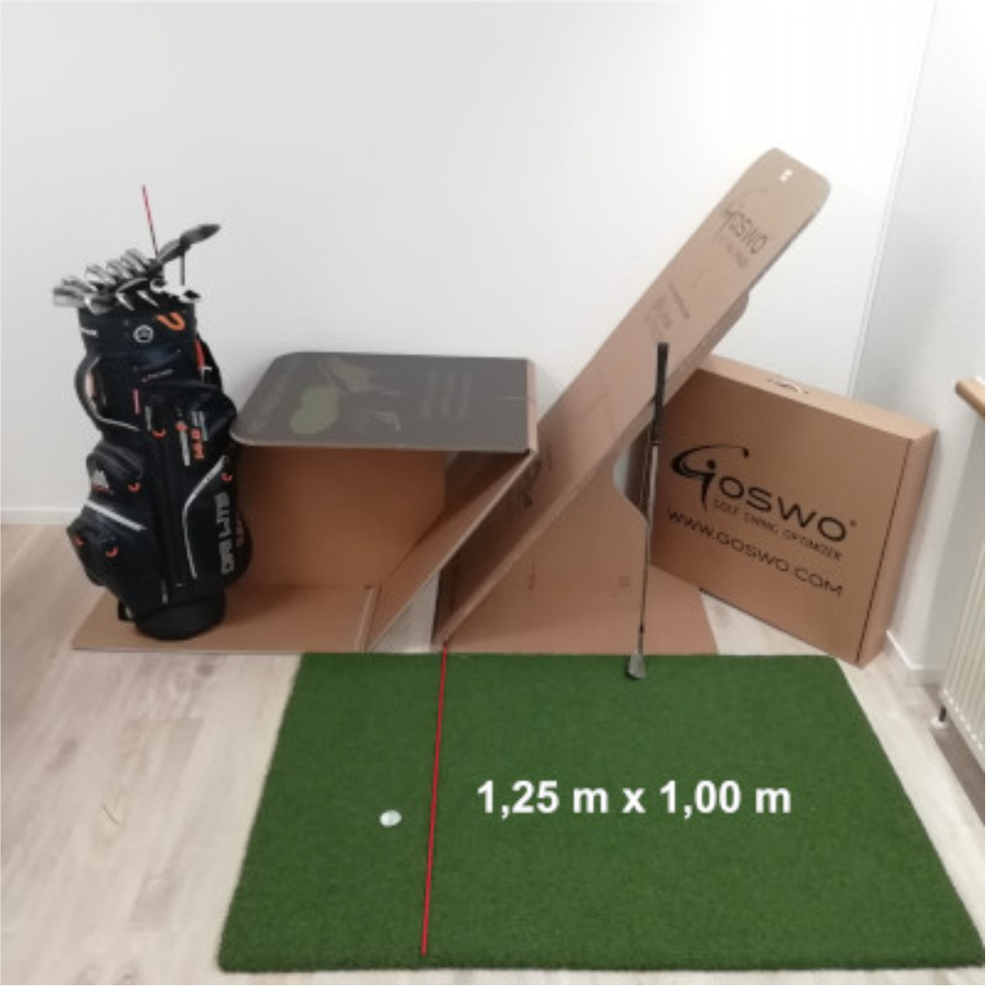 Professional golf tee mat